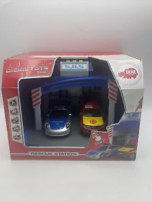 Rescue Station SOS Station Dickie Toys Rare Vintage With Polizei & Fire Dept Car • $29.99