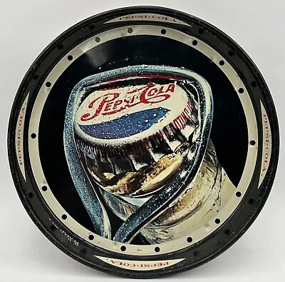 Vintage Pepsi Cola Bottle Round Metal Pub Serving Tray Bottle Cap Fa-Mo-Sa • $102.49