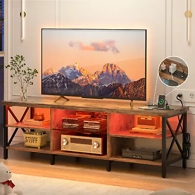 LED TV Stand For 65/70/75   TV Gaming Entertainment Center With Charging Station • $107.99