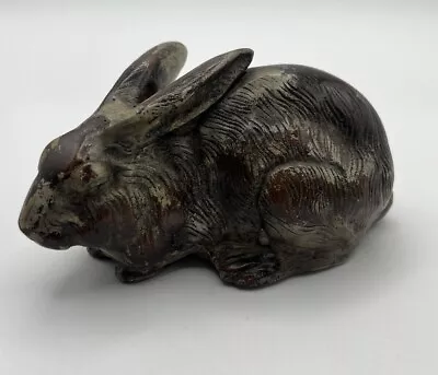 Vintage 5.75” Cold Paint Vienna Bronze Rabbit Hare Sculpture Statue Figurine • $350