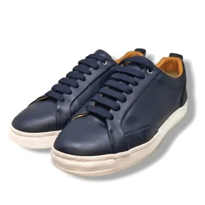 $24.95 • Buy Zara | Minimalistic Essential Navy Leather Lace Up Sneakers Men's Size 7.5