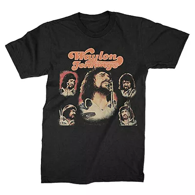 Hot Waylon Jennings T-Shirt Cotton Black S-5XL Shirt THAEB00703 • $17.99