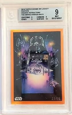 2019 Topps Chrome Star Wars Legacy EMPIRE STRIKES BACK Poster Orange Ref /25 🔥 • $175