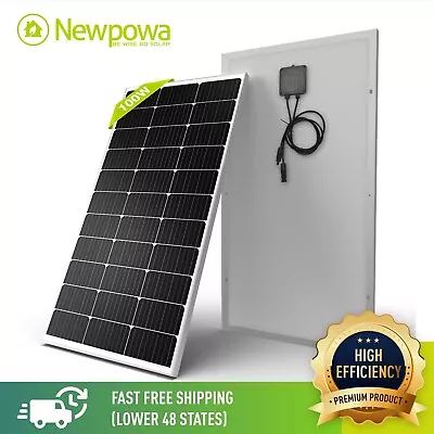 Newpowa 100W Watt Solar Panel 12V Monocrystalline Off Grid RV Marine Boat • $69.99