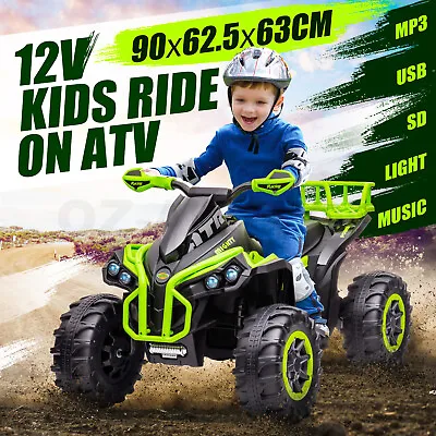 Electric Ride On Car Kids Vehicle Toy ATV Quad Bike 4 Wheeler 12V Motorised MP3 • $269.95