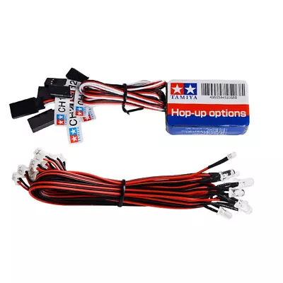 12 LED Super Lights Steering Brake System Lighting For TAMIYA 1/8 1/10 RC Truck • £11.99