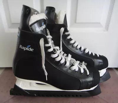 CCM RAPIDE 101 Ice Hockey Skates SL-1000 Men's Size 12+Blade Guards+Carry Case • $44.95