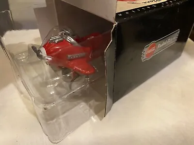 Coca Cola Vintage Collectors Edition 1997 Red Metal Pedal Plane 1/18 • $21.99