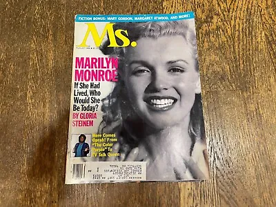 Ms. Magazine August 1986 Marilyn Monroe Gloria Steinem Oprah Winfrey Vintage • $24.99