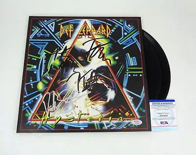 Def Leppard Entire Band Signed Autograph Hysteria Vinyl Record Album PSA/DNA COA • $2316.05