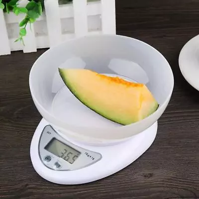 5kg Digital Kitchen Scales LCD Electronic Cooking Scale Food Bowl NICE • £8.10