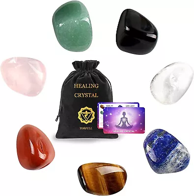 7pcs Crystals For Beginners Natural Stones Set Crystals And Gemstones7 Chakra • £5.99