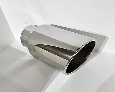 6in Out Diesel Truck Exhaust Tip 4in Inlet 13in Long Mirror-Polished Stainless • $48.36