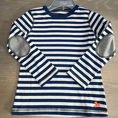 Mini Boden Boys Blue And White Striped Long Sleeved Top. New • £7.99