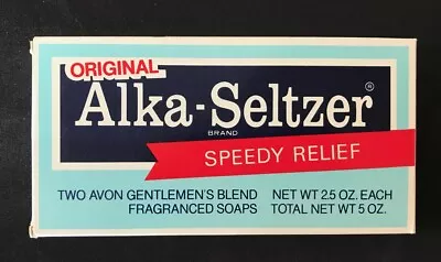 Vintage Alka-Seltzer Speedy Relief Avon Gentlemen's Blend Fragranced Soaps NOS • $9.99