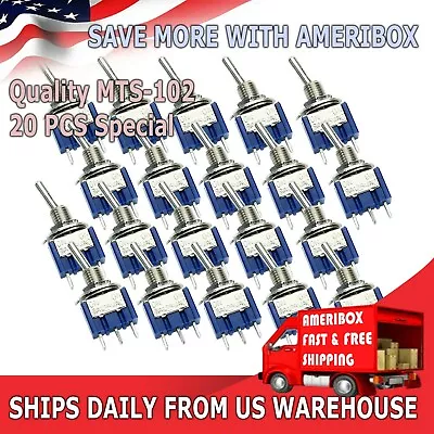 20x 3 Pin SPDT ON-ON 2 Position Mini Toggle Switches MTS-102 US Stock Free Ship • $9.95