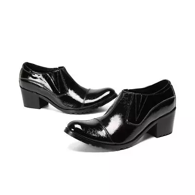 British Mens Groom Wedding High Heel Shoes Work Business Dress Formal Oxfords • $114.96