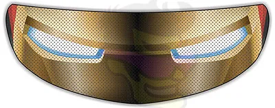Iron Man Perforated Motorcycle Helmet Visor Tint Shield Sticker Decal • $38.70