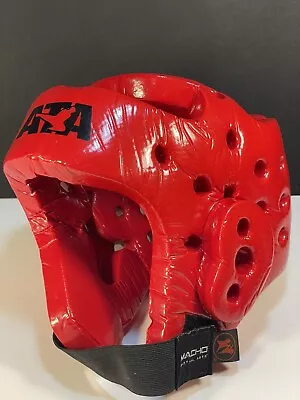 ATA MACHO Martial Arts Taekwondo Karate Helmet Head Gear Child Size S RED CLEAN! • $12