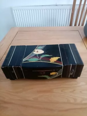 Vintage Japanese Laquered Musical Jewellery Box • £25