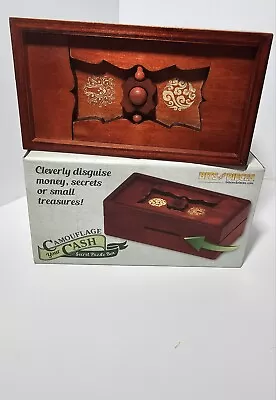 Mi Toys Wooden Puzzle Box Money/Gift Card Holder 6”x3”x2” • $25