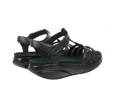 MBT Rani Women's  Sandal Black Soft Nappa Leather Rocker Sole Size 11 EUC • $40