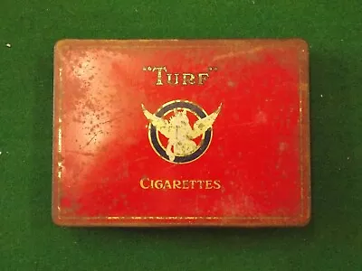 Vintage Turf Carreras Empty 50 Cigarette Tin Tobacciana • $10.99