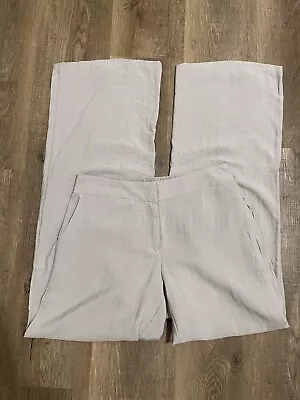 Chico’s Sz 00 (2) Beige Rayon Blend Leg Flowy Elastic Waist Dress Pants • $8