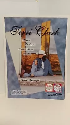 TERRI CLARK - D'AQUISTO GUITAR STRINGS  PRINT AD.  11X8.5   M1 • $6.25