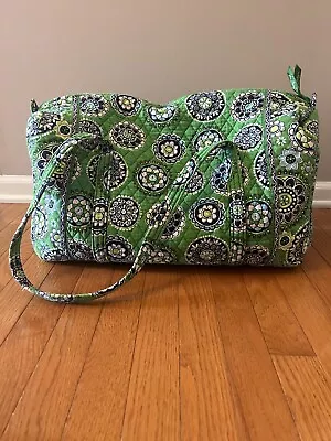 Vera Bradley Duffle Retired Cupcakes Green Luggage Travel Tote Bag Carryon • $35