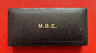 MBE Vintage Civilian Medal Box Garrard & Co Ltd Dark Burgundy Version • £49