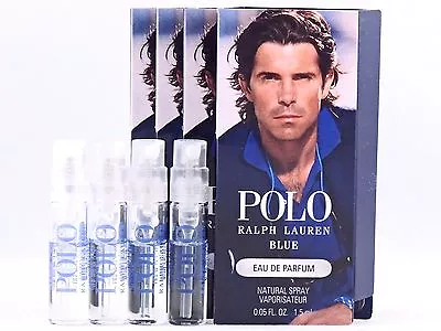 $14 • Buy RALPH LAUREN POLO BLUE EDP 1.5ml .05fl Oz X 4 COLOGNE SPRAY SAMPLE VIAL LOT