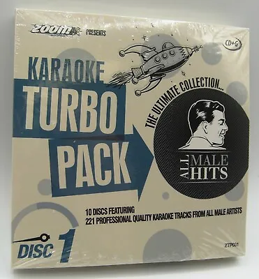 £14.95 • Buy Zoom Karaoke - All Male Turbo Pack - 221 Karaoke Tracks On 10 CD+G Discs - New!
