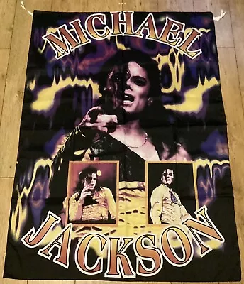 MICHAEL JACKSON Fabric Flag Banner Poster MJ 52x38” • $55.57