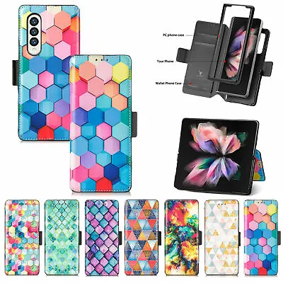 $17.93 • Buy For Samsung Galaxy Z Fold 4 3 5G Luxury Flip Leather Wallet Magnetic Case Cover
