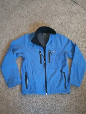 Mountain Hard Wear Gore Wind Stopper Men's Blue Black Zip Fleece Jacket M • $29.88