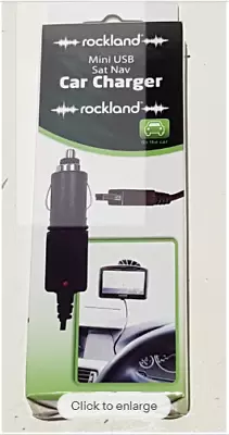 Rockland F82126 Rockland Car Charger USB To Mini USB Sat Nav TomTom RAC Hama GPS • £0.99