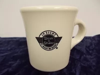 Vtg Buffalo China White Porcelain Steak N Shake Coffee Cup Mug Restaurant Ware • $10.99