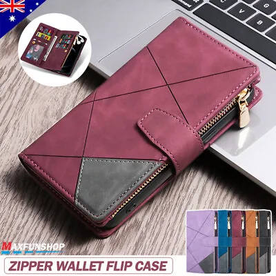 $16.99 • Buy For IPhone 14 13 12 11 Pro Max SE 8/7 Plus Case Leather Wallet Flip Zipper Cover