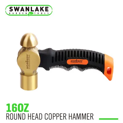 16 Oz Stubby Copper Hammer W/ Fiberglass Handle Non-Sparking Hand Tool • $13.99