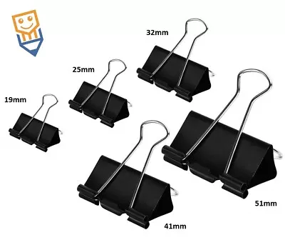£198.22 • Buy BULLDOG Foldback CLIPS 19 25 32 41 51mm PAPER BINDER Removable METAL GRIP Filing