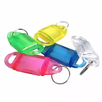 Assorted Colour Key Ring ID Label Address Identity Name Card Luggage Tags / T1 • £2.99