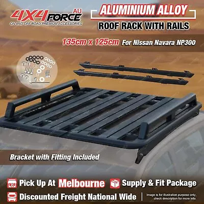 135x125cm Al-Alloy Roof Rack Flat Platform & Rails For Nissan Navara NP300 MEL • $635