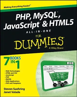 £8 • Buy PHP, MySQL, JavaScript & HTML5 All� In� One For Dummies By Valade, Janet Book