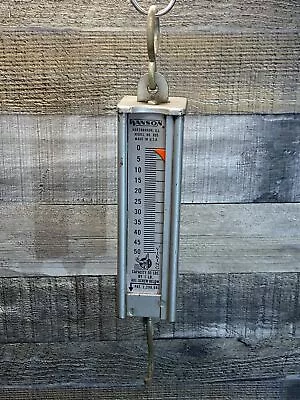 Hanging Spring Scale Hanson 1- 50 Lb. The Viking Vintage Old Tool Model # 895  • $20