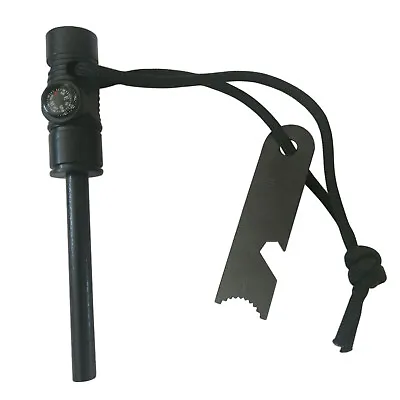 Fire Starter Flint Steel Striker Survival Kit Ferro Rod Camping Outdoor Tool US • $6.95