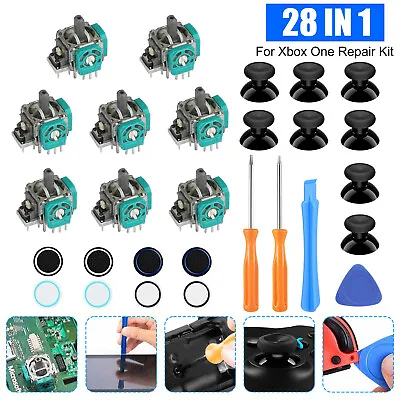 28Pcs Replacement Analog Joystick Thumbstick Kit Repair Set For Xbox One/360/PS4 • $11.48