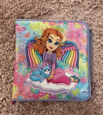 $45 • Buy Vintage Lisa Frank Angel Butterfly Trapper Keeper Zipper Binder Sparkly