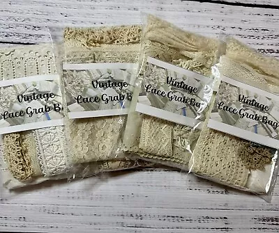 Vintage Lace Grab Bag - Lace Kit Antique New Old Stock Lot - SEE DESCRIPTION • $7.50