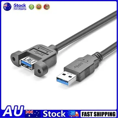 $8.02 • Buy AU USB 3.0 Extension Cable Male To Female Dual Shielded W/Screw Panel Mount